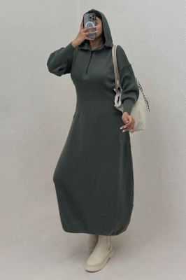 کفتان بلند بافت کمرگنی کلاهدار