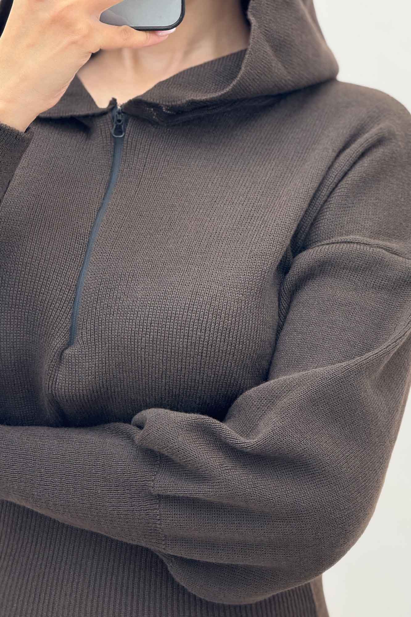 کفتان بلند بافت کمرگنی کلاهدار