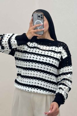 بلوز بافت دو رنگ کد 442