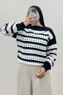 بلوز بافت دو رنگ کد 442