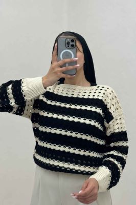 بلوز بافت دو رنگ کد 442