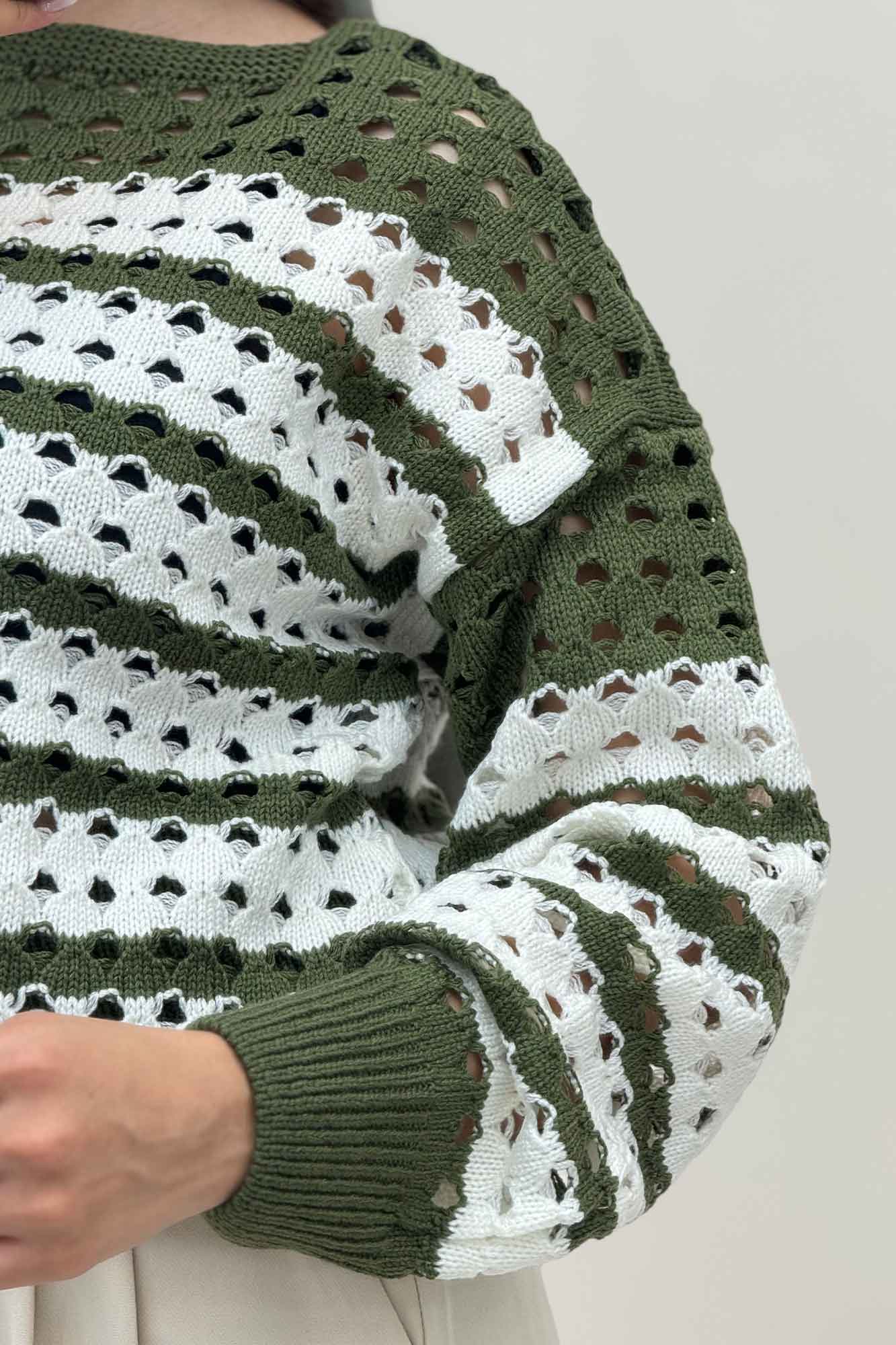 بلوز بافت دو رنگ کد 442