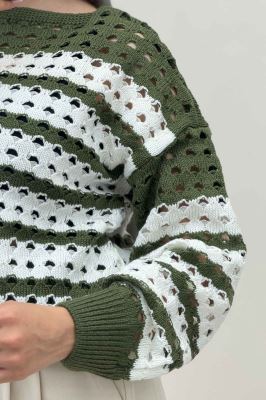 بلوز بافت دو رنگ کد 442