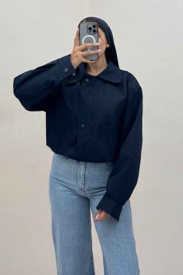 بامبر کتان کاپرا زیپ دکمه کد 443