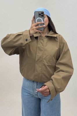 بامبر کتان کاپرا زیپ دکمه کد 443