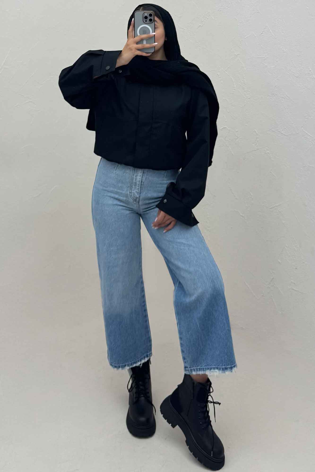 بامبر کتان کاپرا زیپ دکمه کد 443