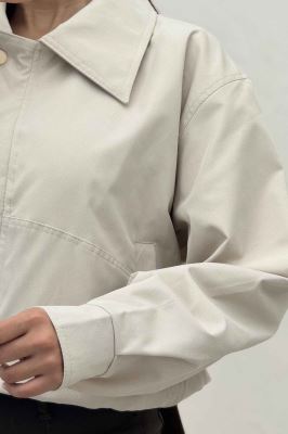 بامبر کتان کاپرا زیپ دکمه کد 443