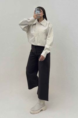 بامبر کتان کاپرا زیپ دکمه کد 443