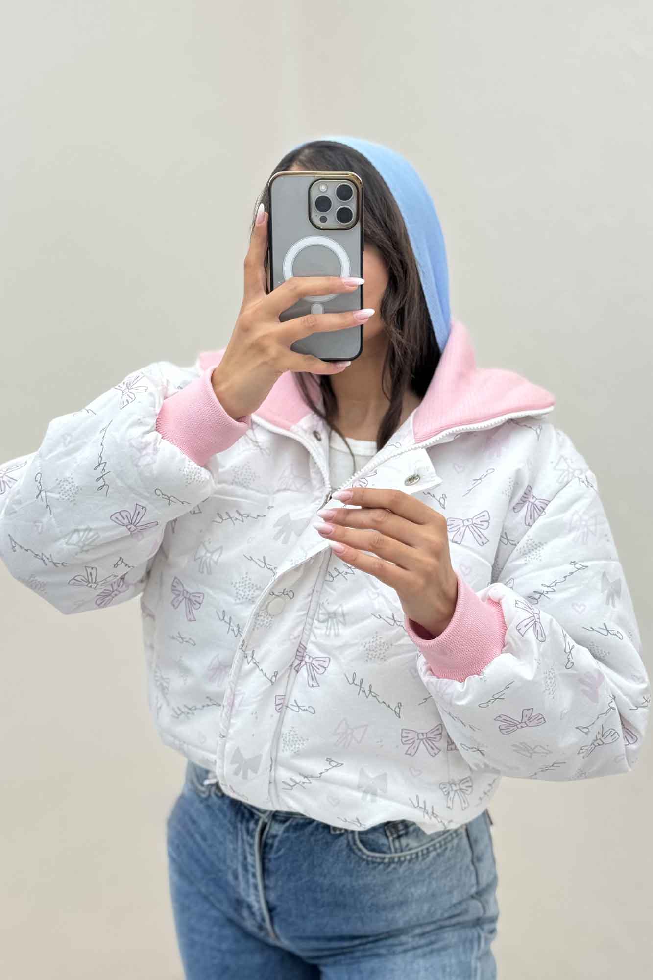 کاپشن طرحدار مچ کش کد 438