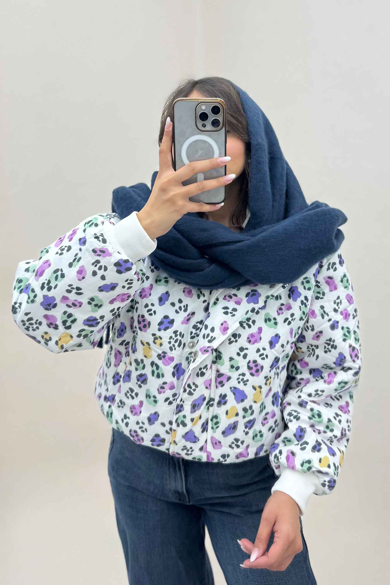 کاپشن طرحدار مچ کش کد 438