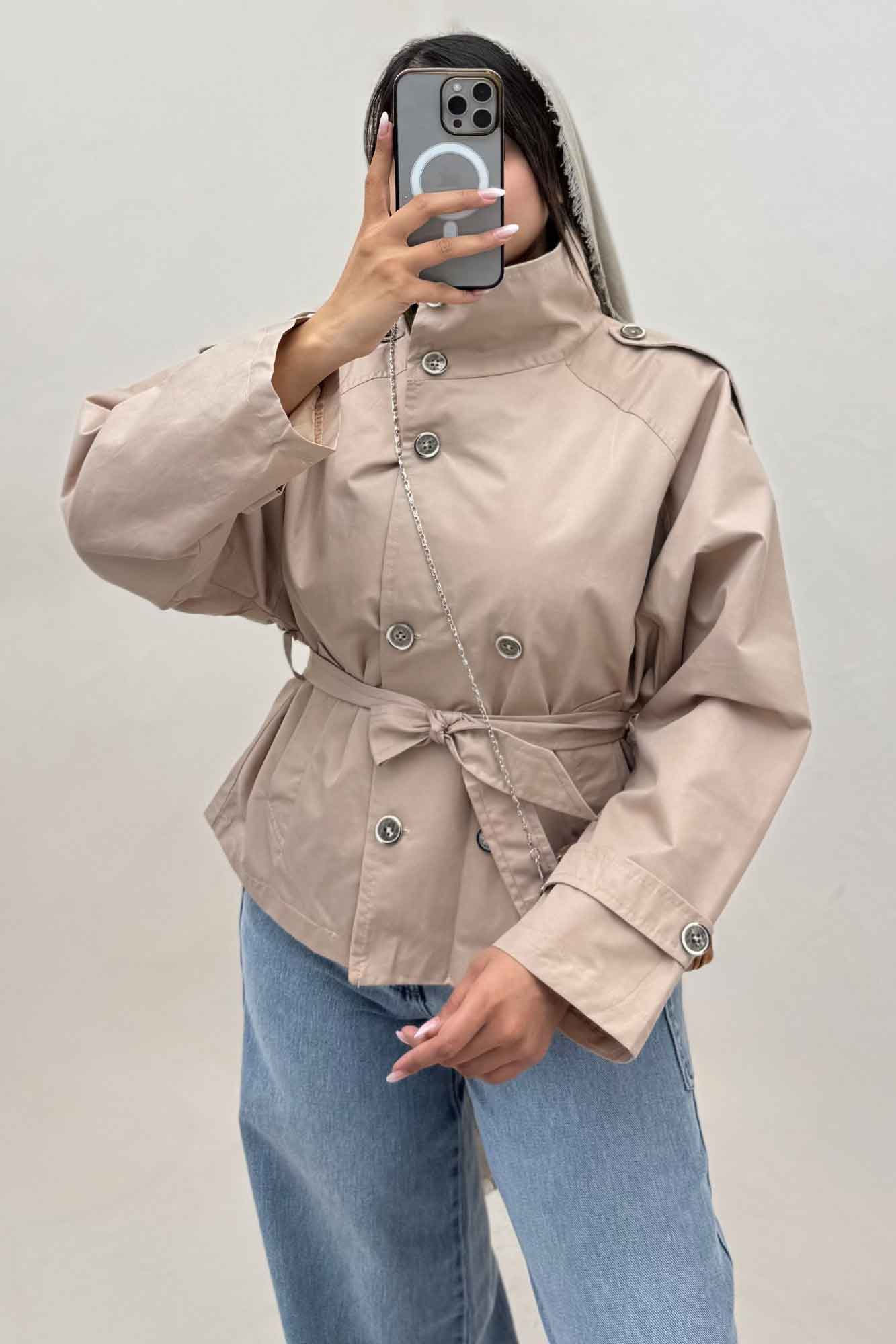 بارانی یقه ایستاده مموری کد 434