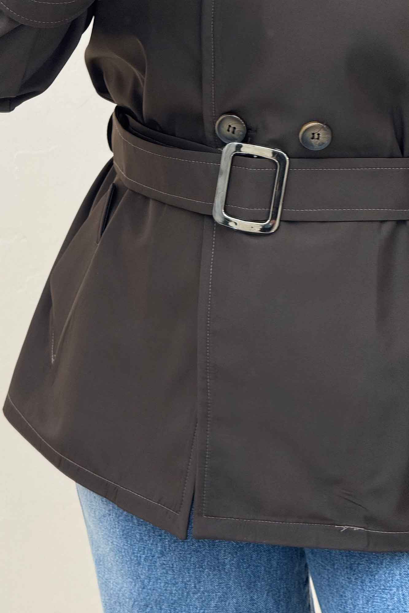 کت سانتانا یقه ایستاده آستین سگک