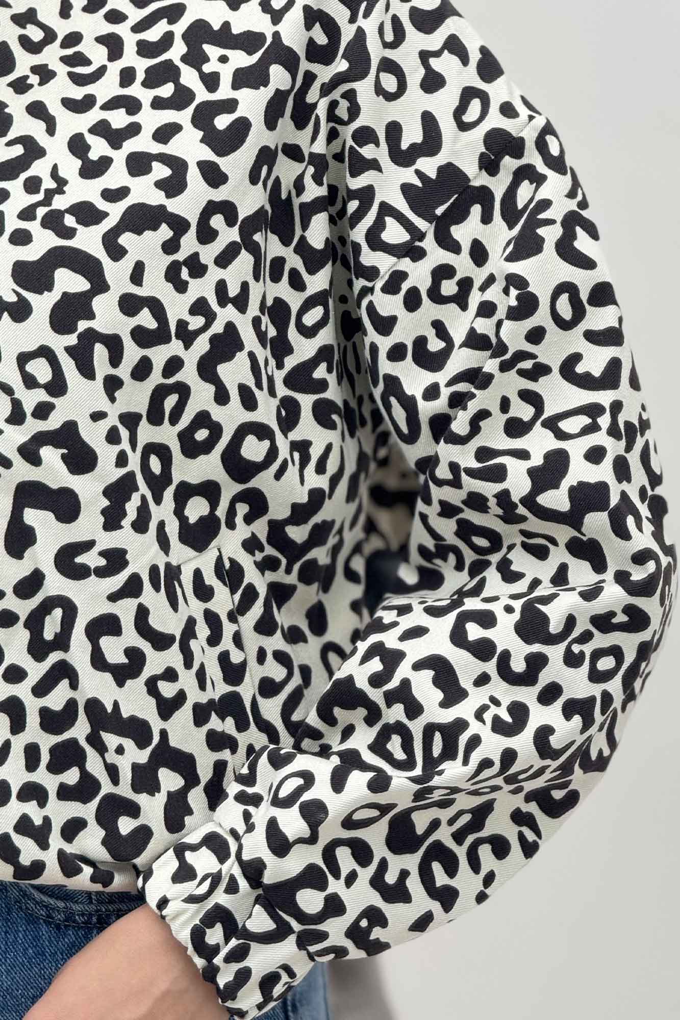 بامبر جکت کتان پلنگی کد 1146