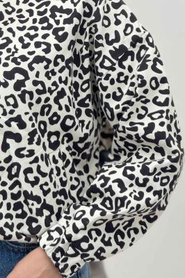 بامبر جکت کتان پلنگی کد 1146