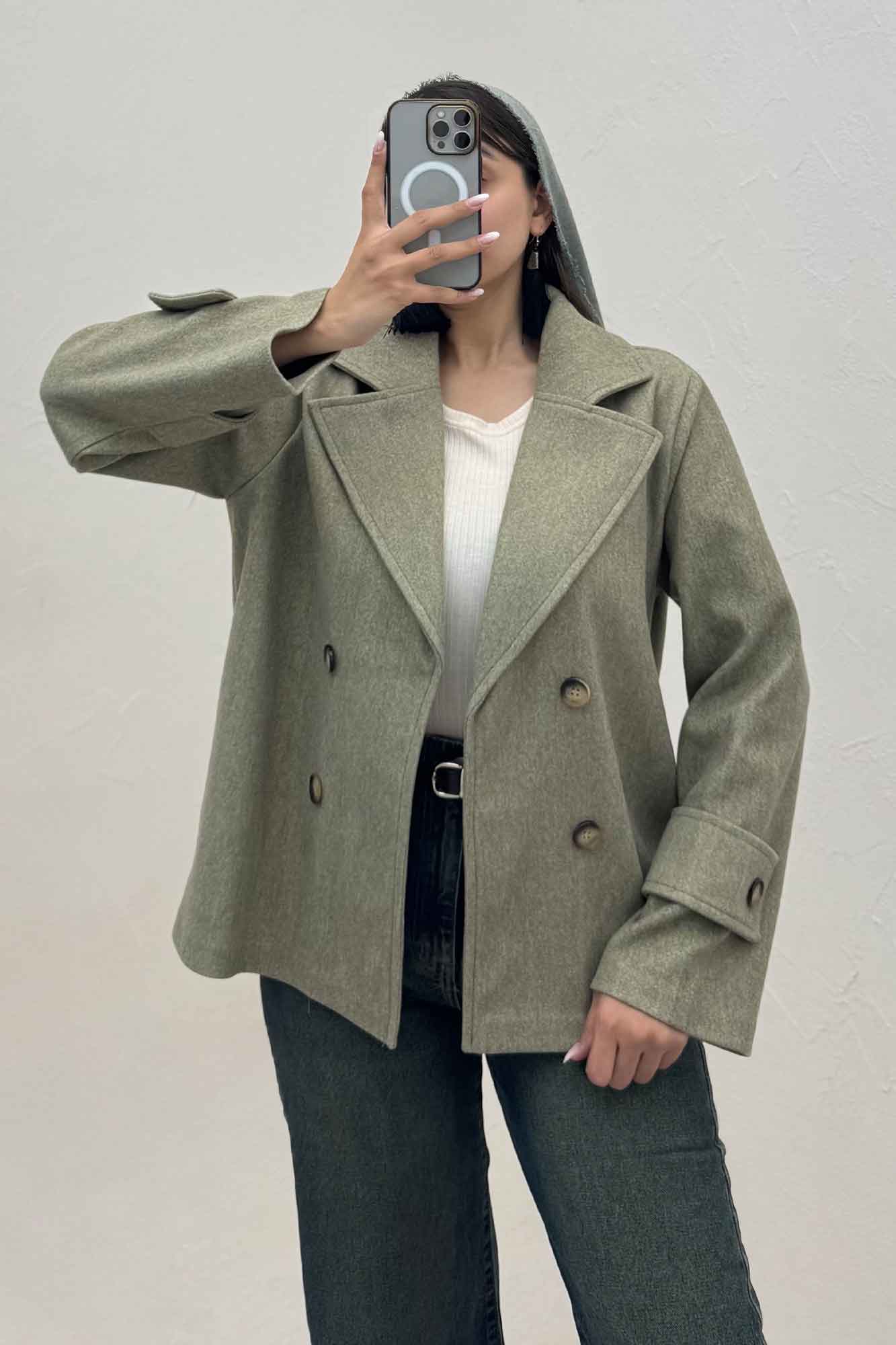 پالتو فوتر یقه انگلیسی پهن ADRIAN