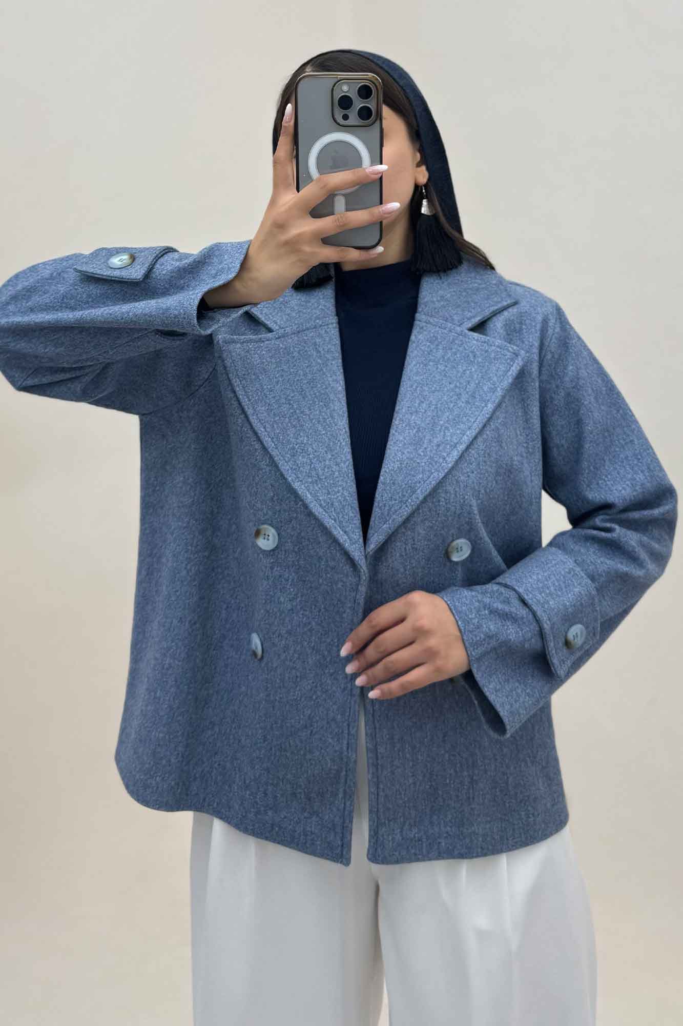 پالتو فوتر یقه انگلیسی پهن ADRIAN