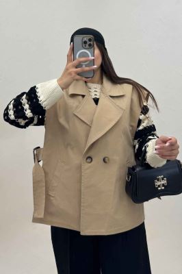 وست کتان زارا بغل باز