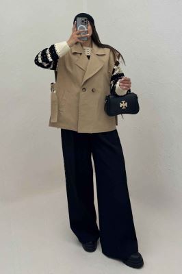 وست کتان زارا بغل باز