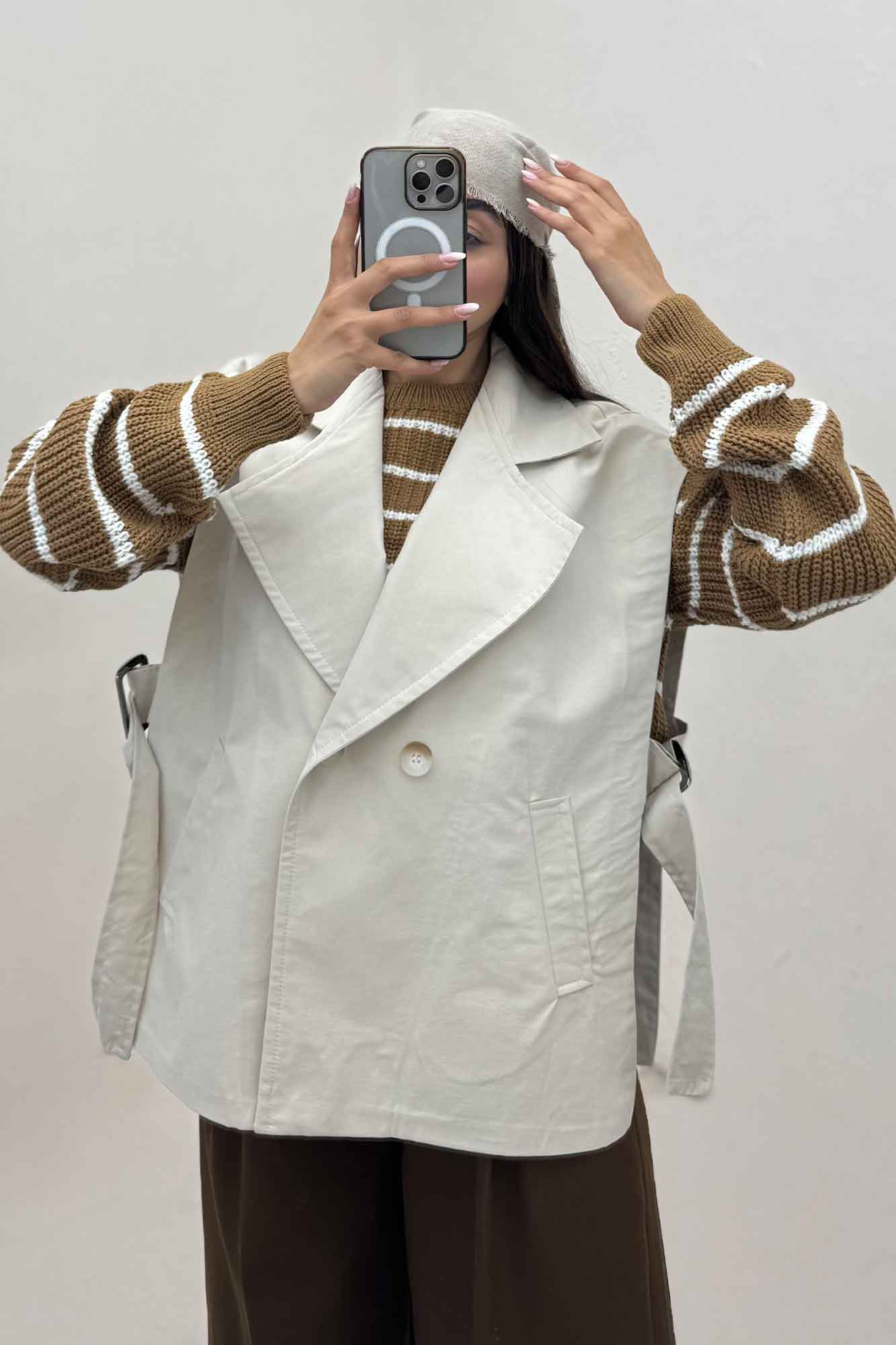 وست کتان زارا بغل باز