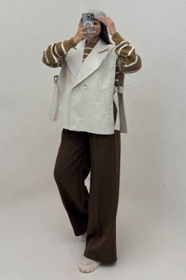 وست کتان زارا بغل باز