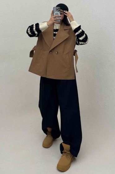 وست کتان زارا بغل باز