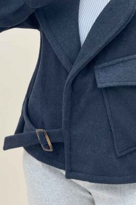 کت فوتر کشمیر پایین سگک تک جیب