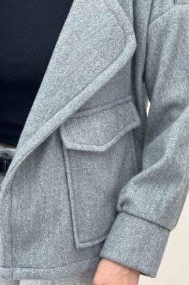 کت فوتر کشمیر پایین سگک تک جیب