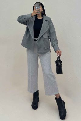 کت فوتر کشمیر پایین سگک تک جیب