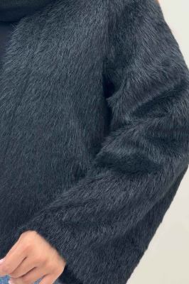 کت خز کوتاه آستردار