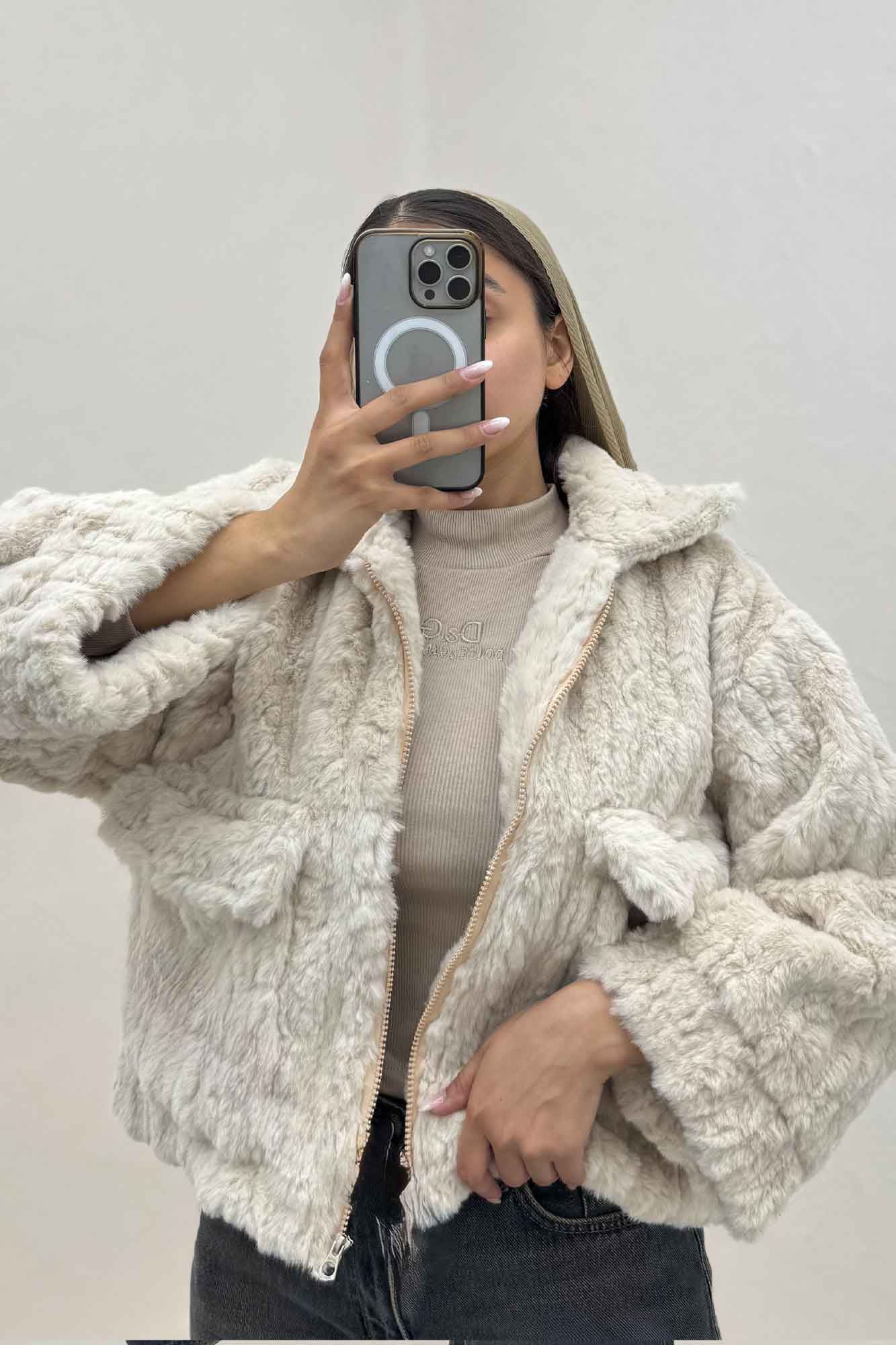 کت پوست دو جیب کد 447