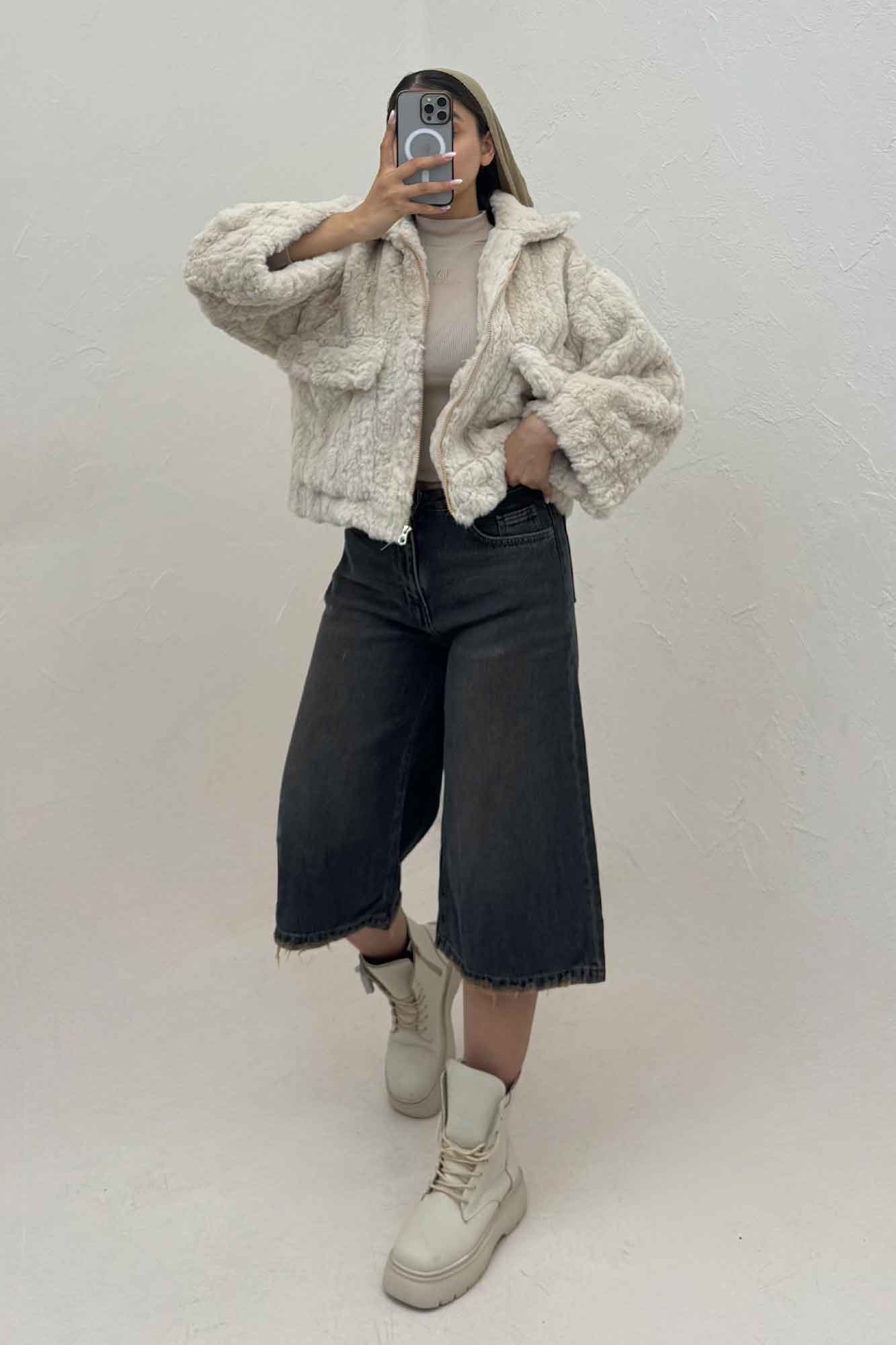 کت پوست دو جیب کد 447