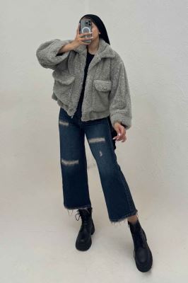 کت پوست دو جیب کد 447