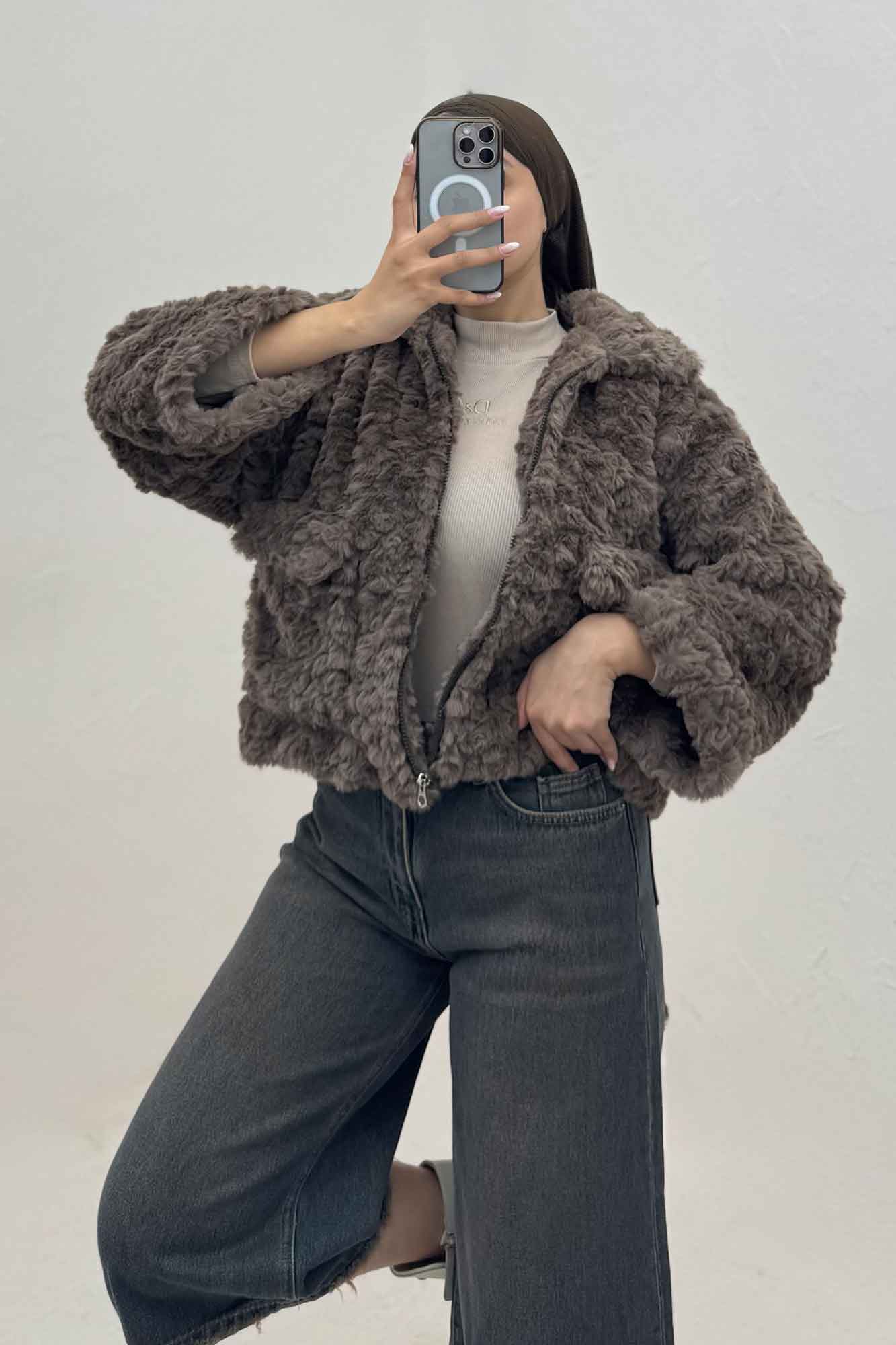 کت پوست دو جیب کد 447