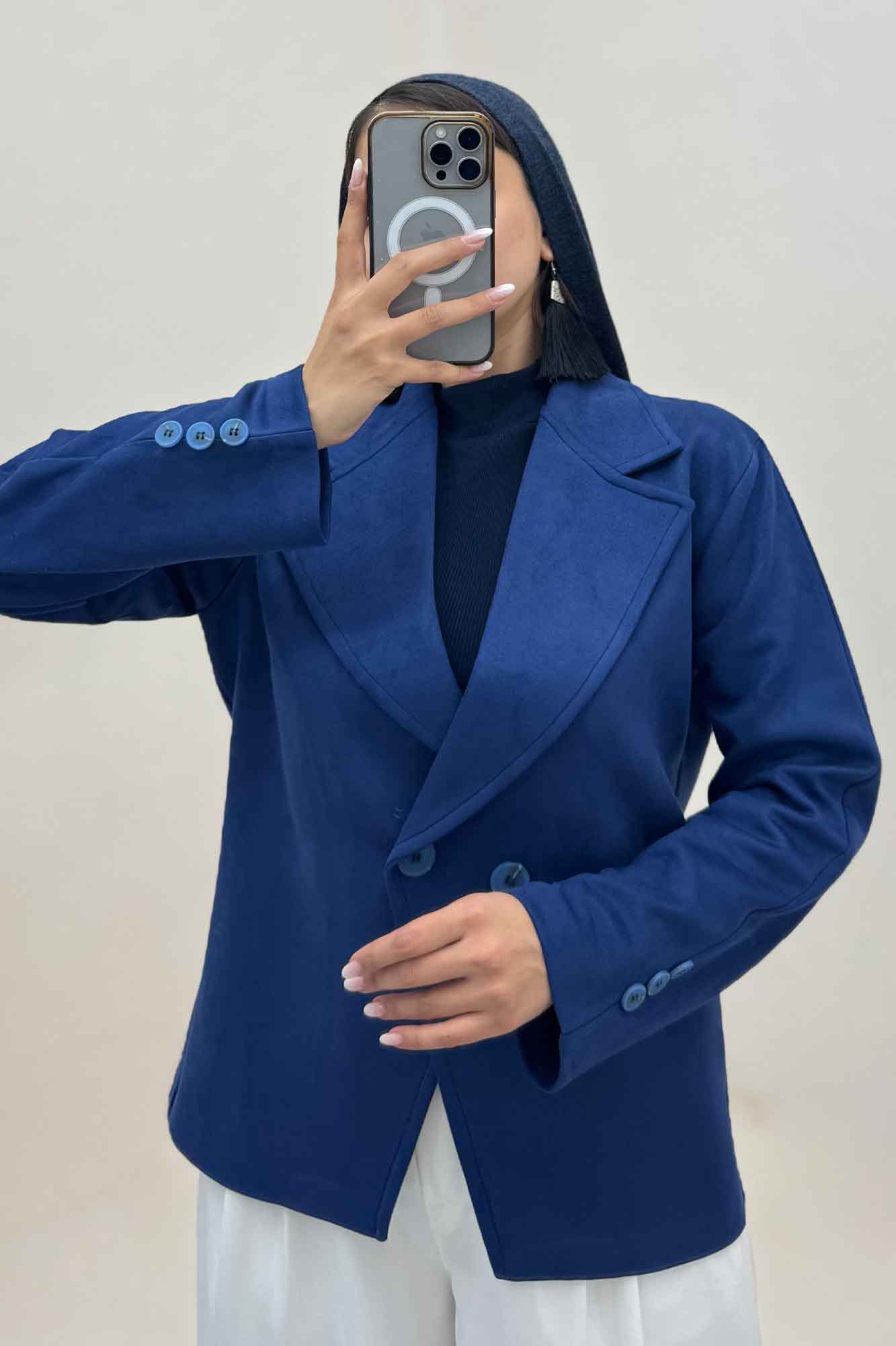 کت سوییت دو دکمه پایین هفتی