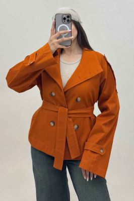 کت کتان کاپرا یقه دو حالته 