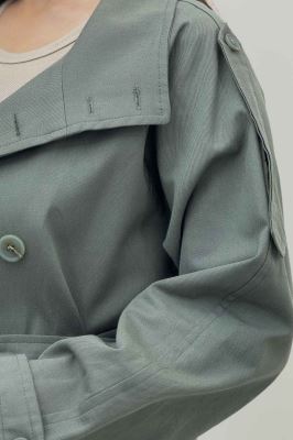 کت کتان کاپرا یقه دو حالته 