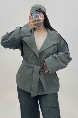 کت کتان کاپرا یقه دو حالته 