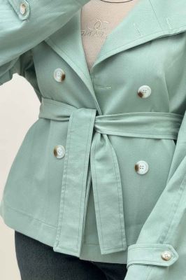 کت کتان کاپرا یقه دو حالته 