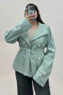 کت کتان کاپرا یقه دو حالته 