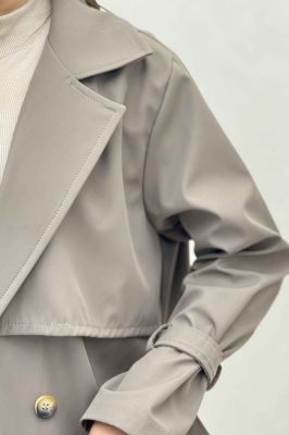 بارانی بلند سانتانا یقه انگلیسی RASTA