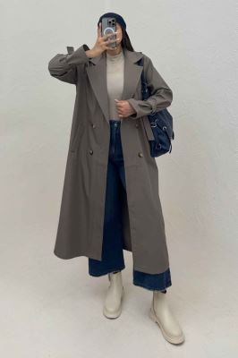 بارانی بلند سانتانا یقه انگلیسی RASTA