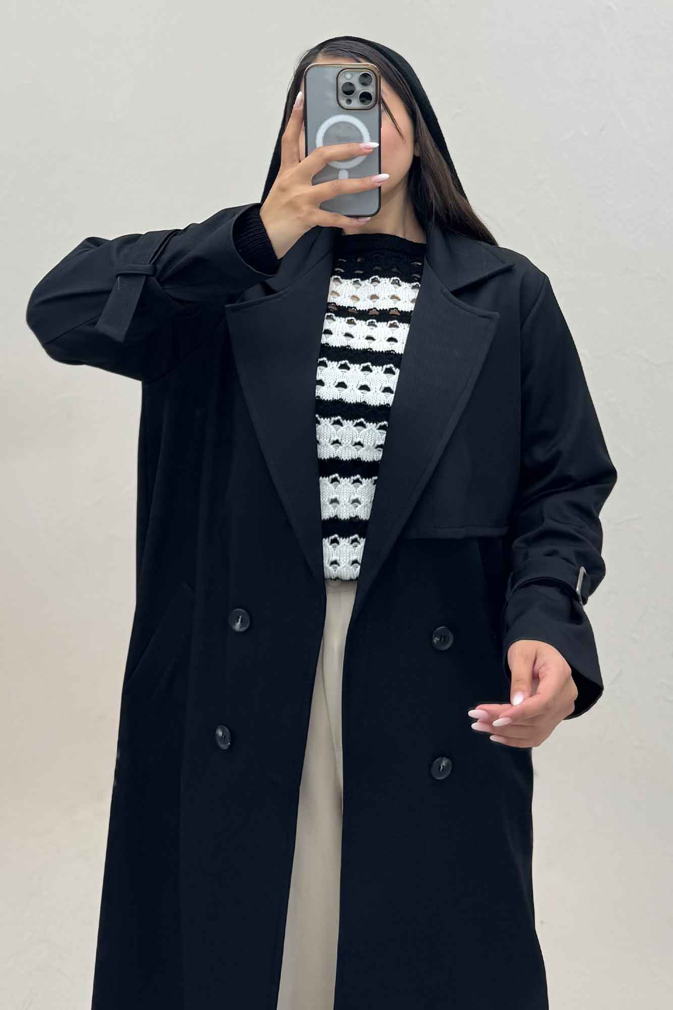 بارانی بلند سانتانا کجراه 