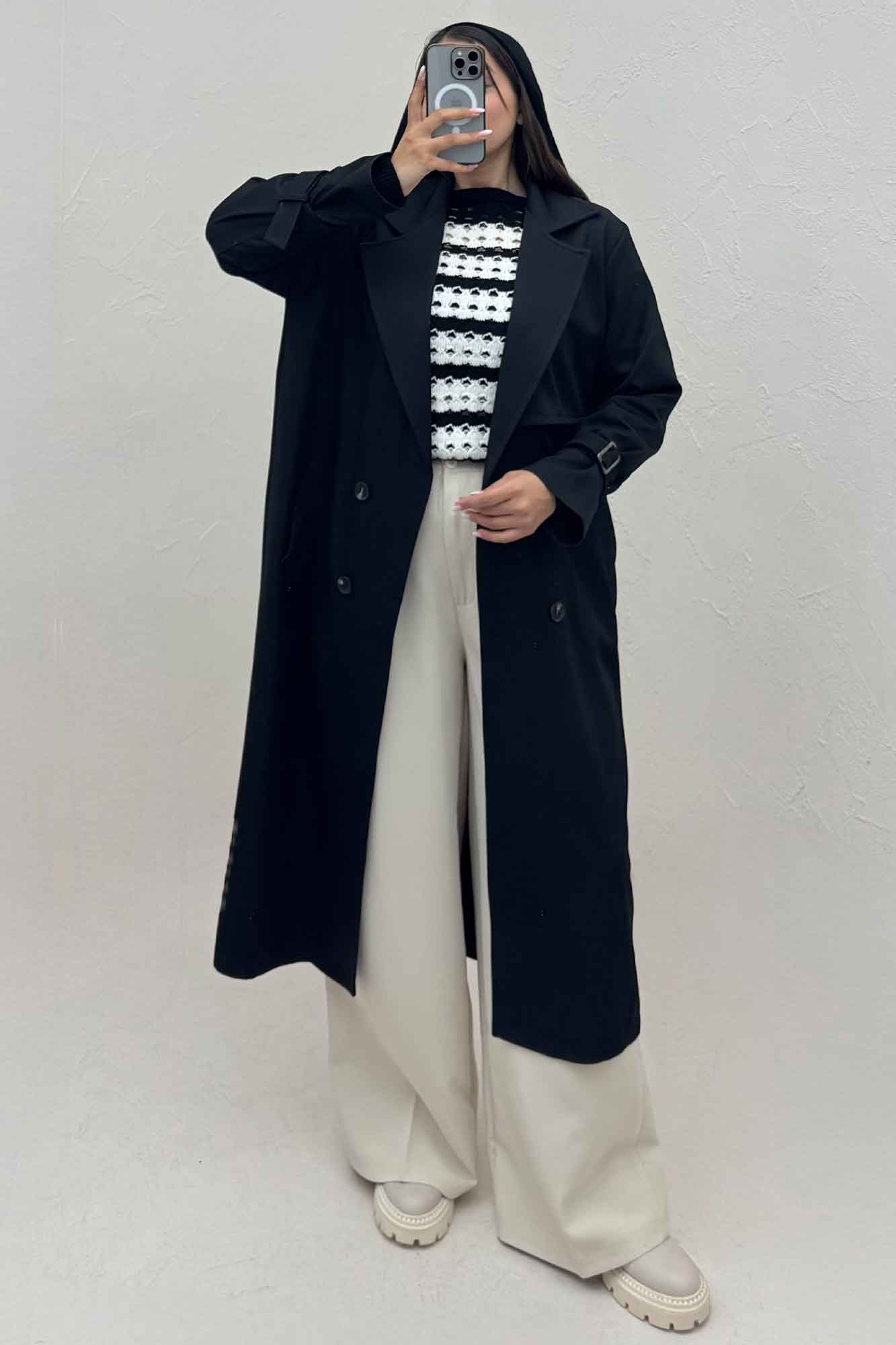 بارانی بلند سانتانا کجراه 