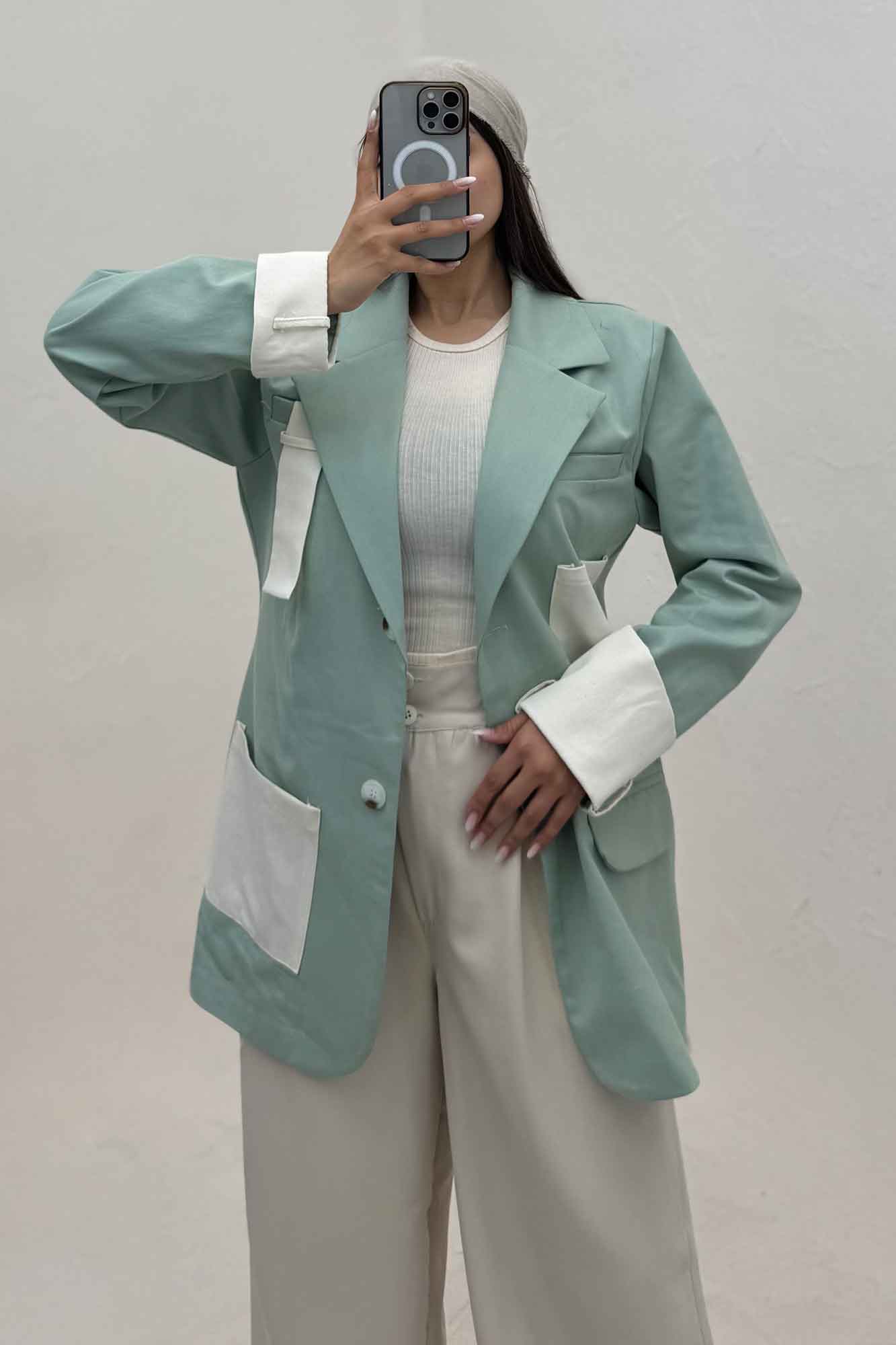 کت کتان کاپرا مدل کایوتی