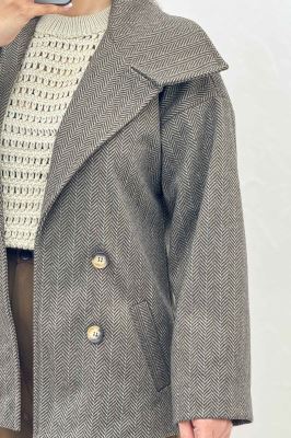 کت فوتر جناقی آستردار یقه چاک