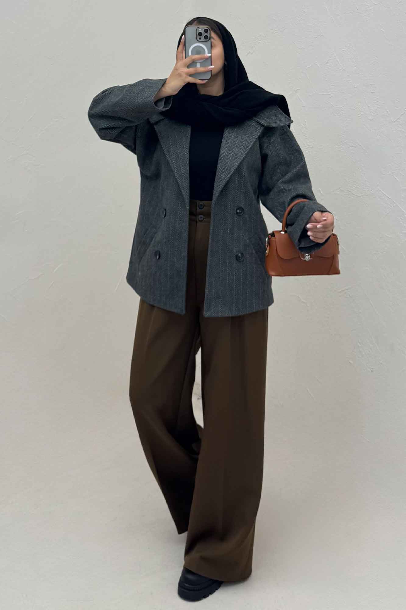 کت فوتر جناقی آستردار یقه چاک