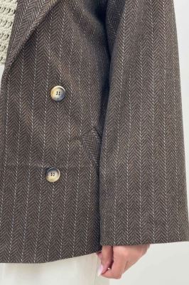 کت فوتر جناقی آستردار یقه چاک