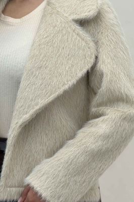 کت خز آستردار یقه انگلیسی