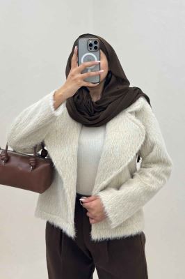 کت خز آستردار یقه انگلیسی