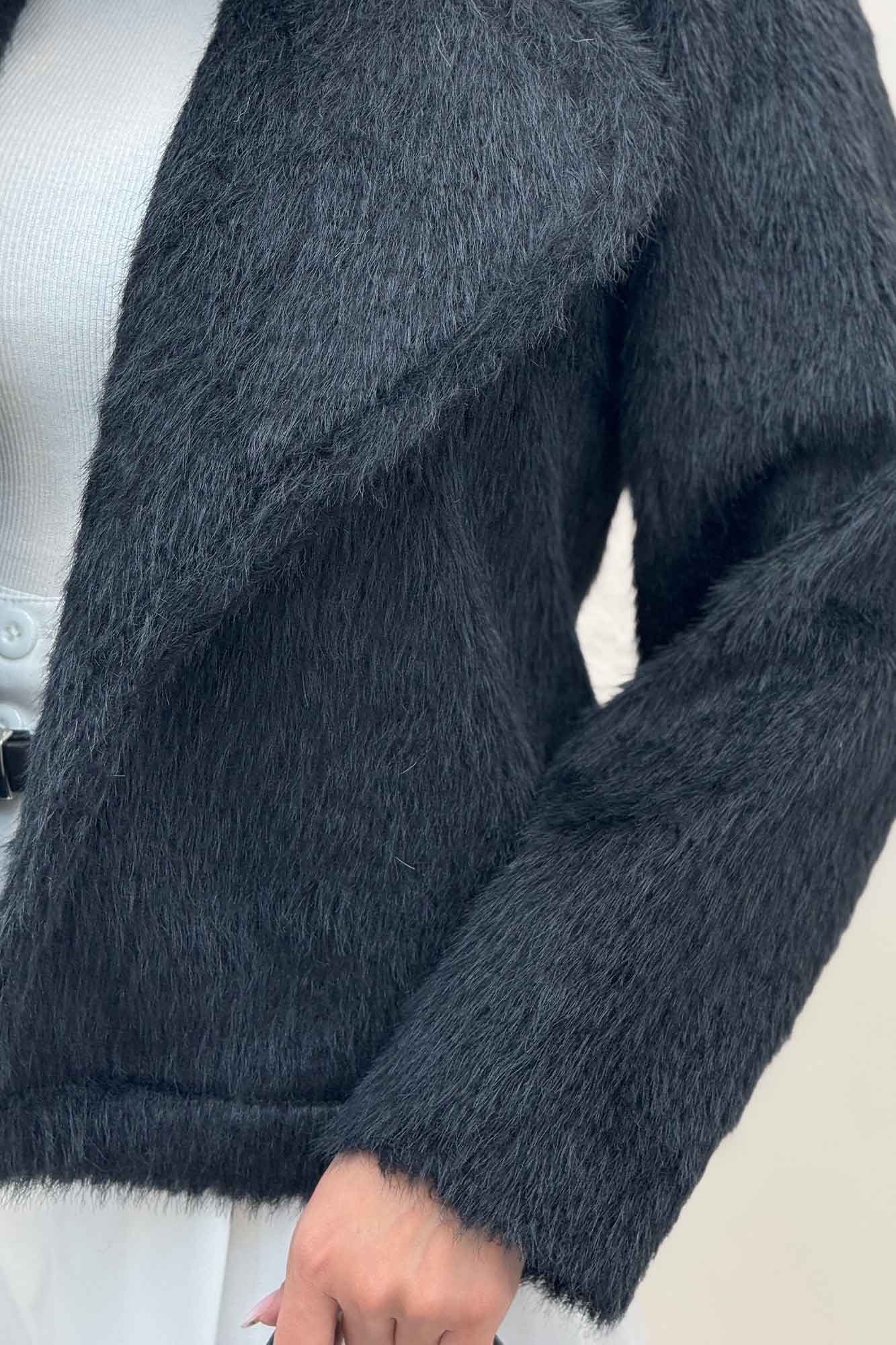 کت خز آستردار یقه انگلیسی